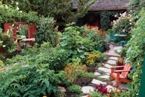 Bench-in-Beautiful-Garden-Awaken