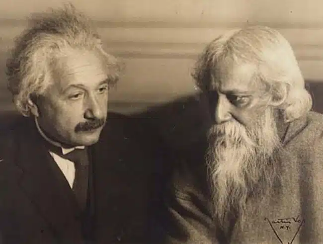 Einstein discussing Science and God with Indian spiritual teacher Tagore-AWAKEN