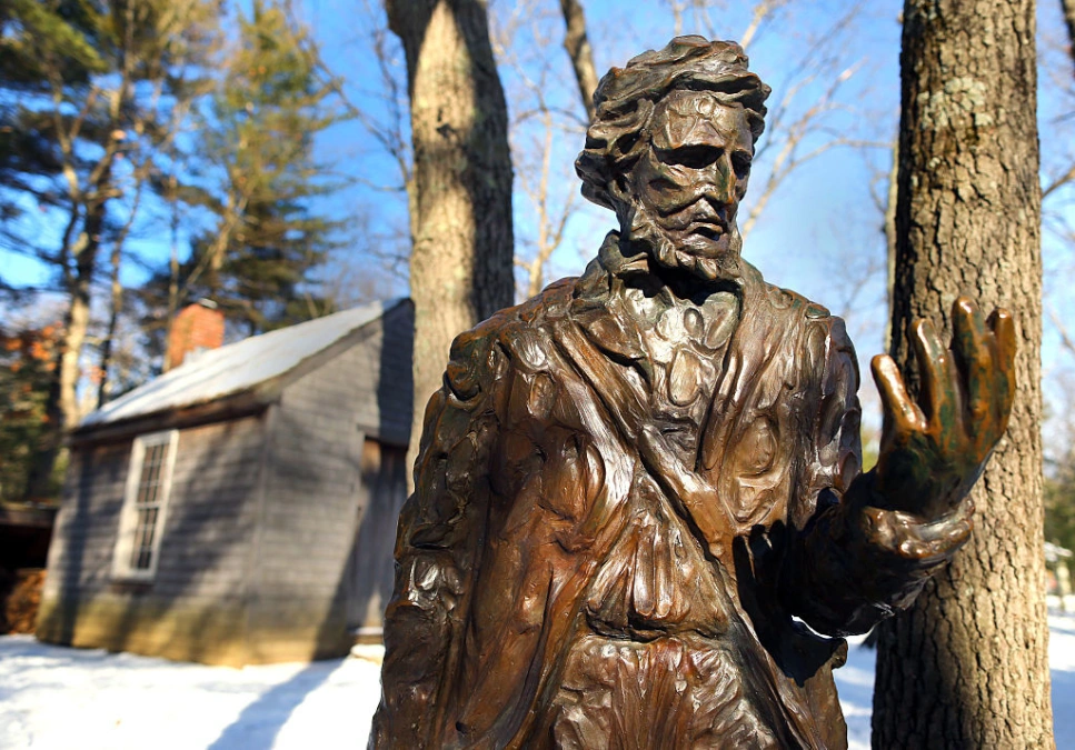 statue of Henry David Thoreau-AWAKEN