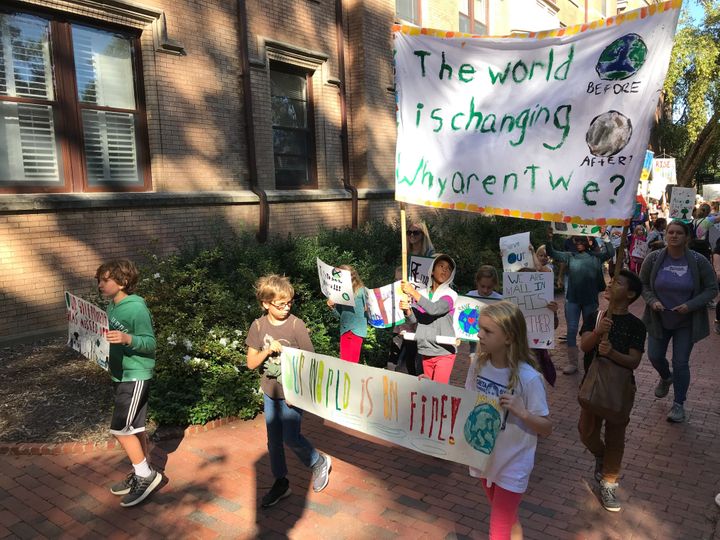 A climate strike in Chapel Hill, North Carolina.