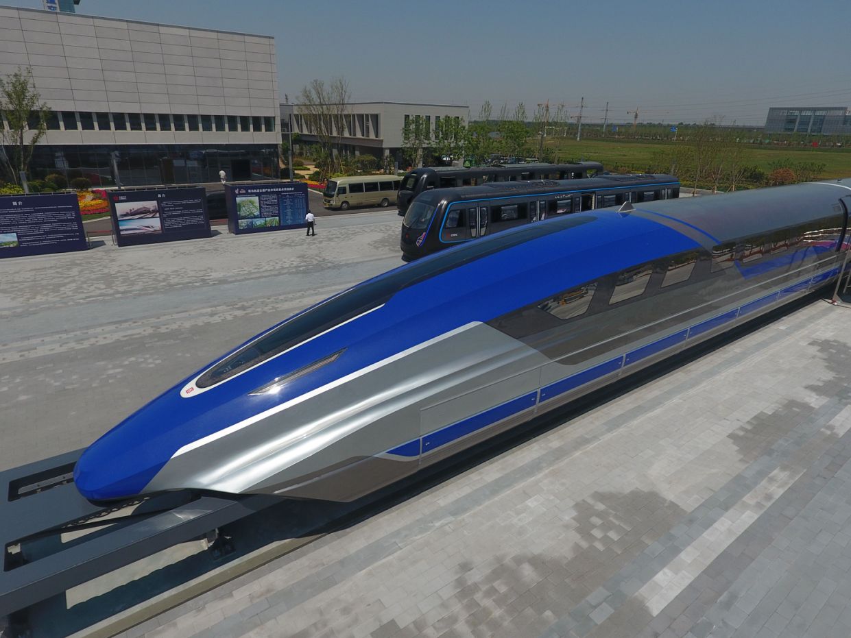 China's first high-speed maglev train testing prototype (Photo by VCG/VCG via Getty Images)