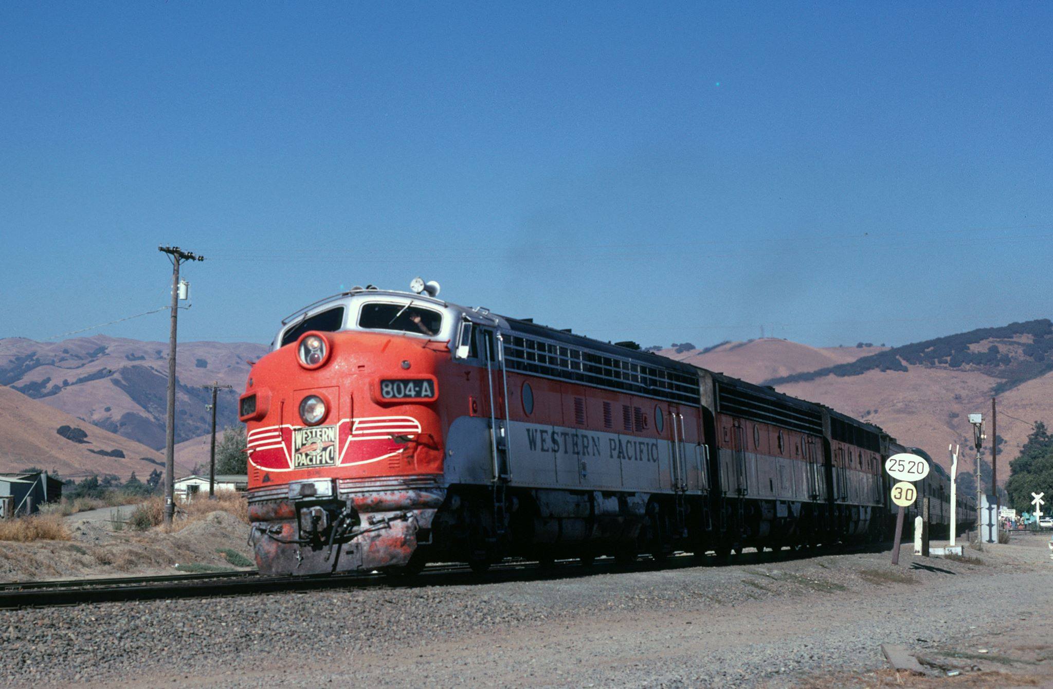 Western Pacific California Zephyr Train Sturdy Metal Sign Logo Photo 