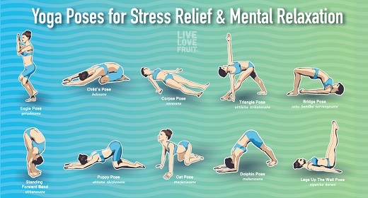 10 Yoga Poses To Reduce Stress, Tension And Promote Mental Relaxation
