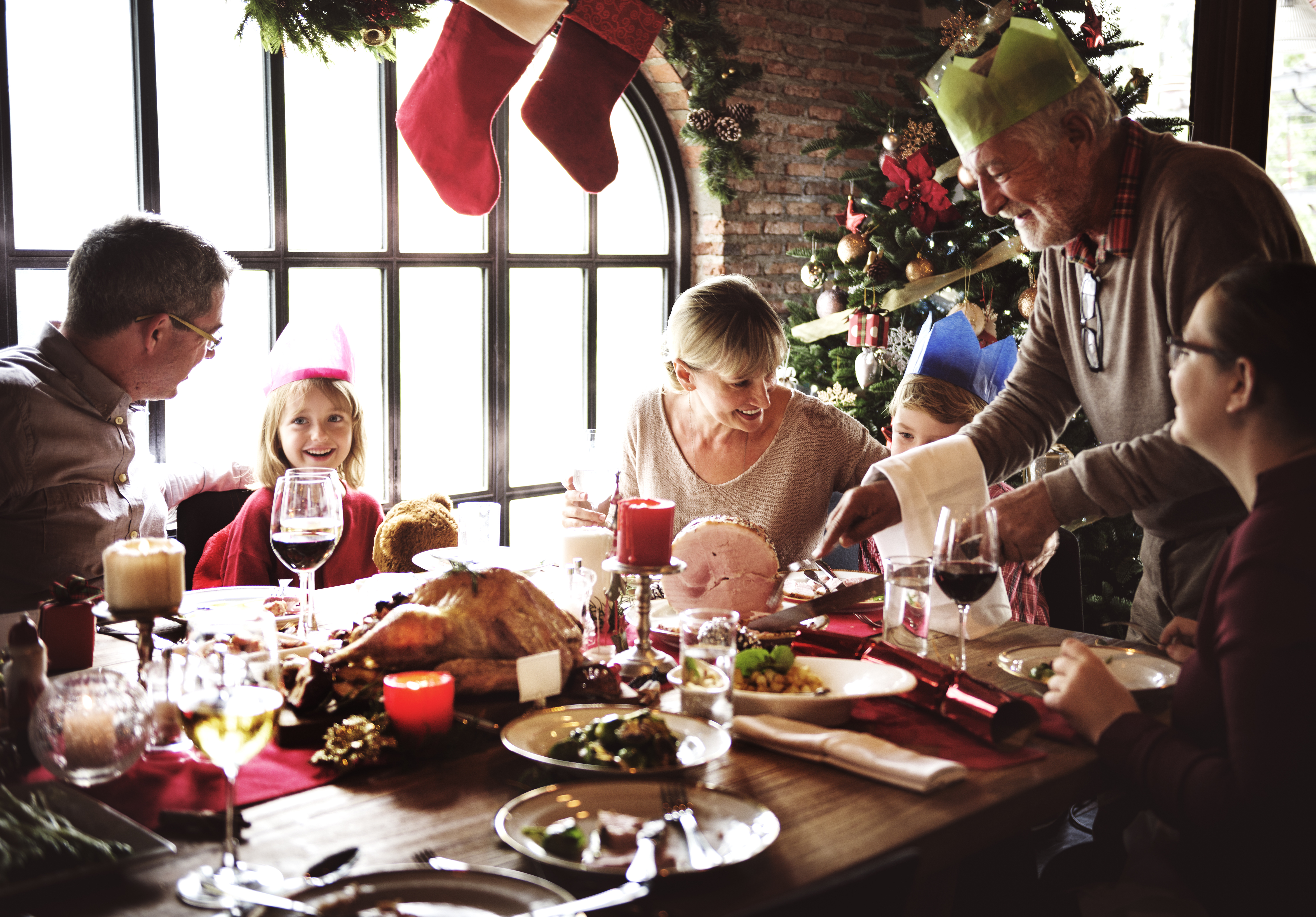 Family Together Christmas Celebration Concept