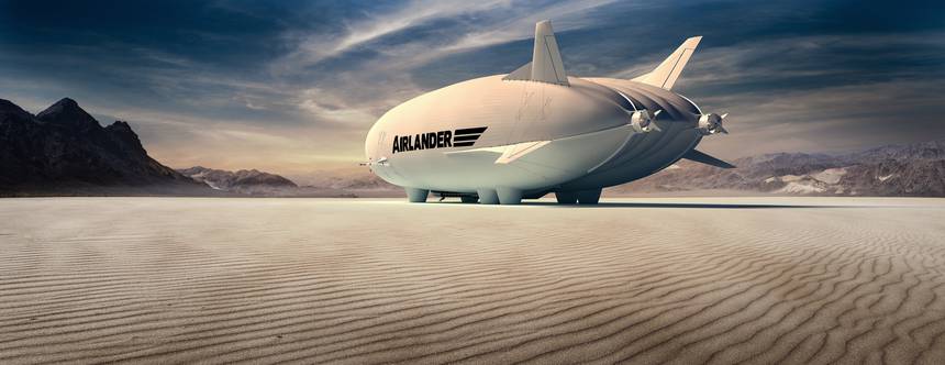 Airlander 10 on the beach