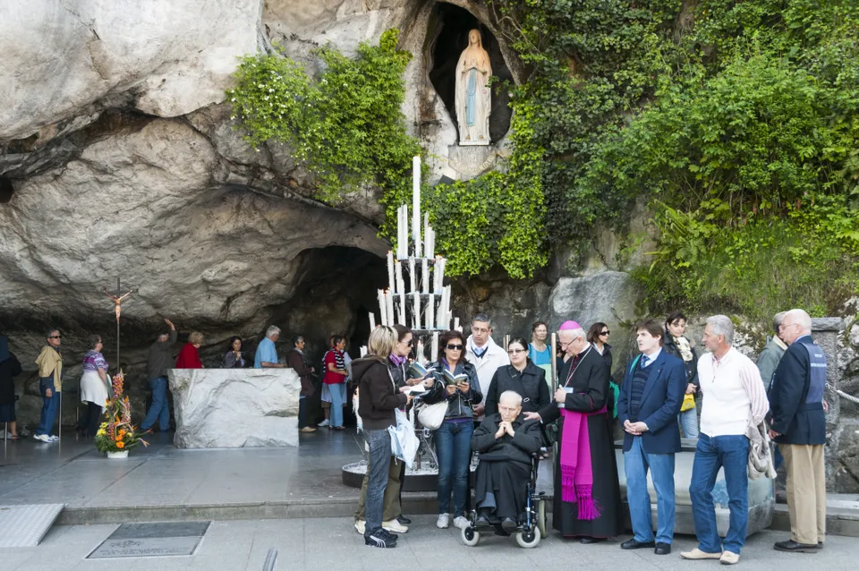Grotto of Massabielle, Lourdes, France-awaken.com