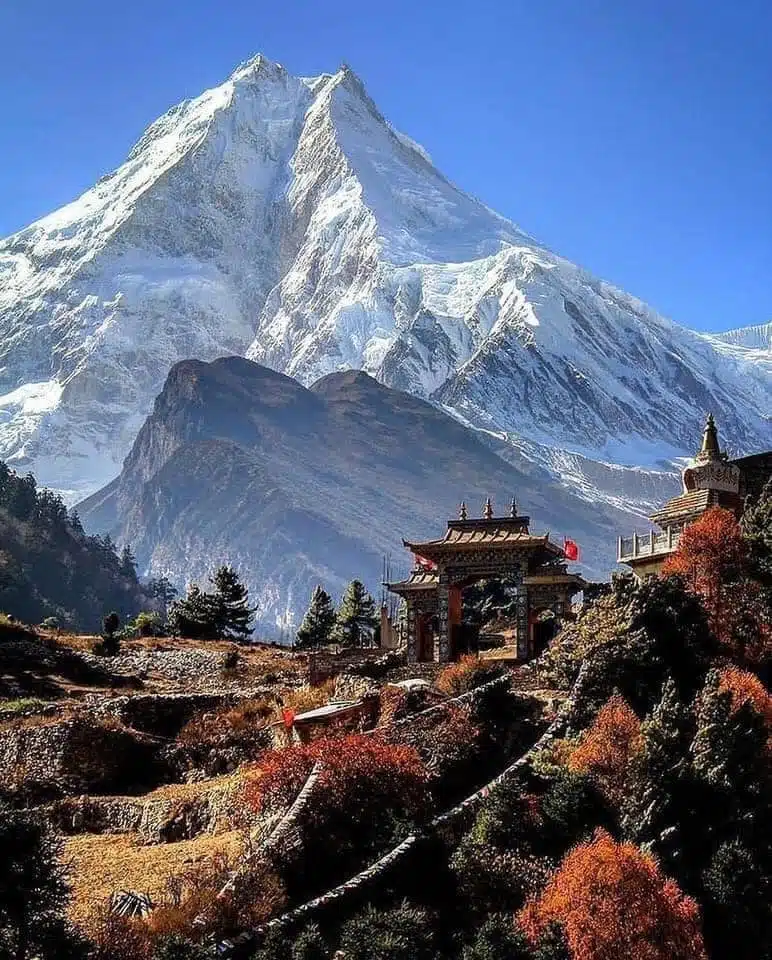 Majestic Manaslu (8163m) the 8th highest mountain in the world-awaken