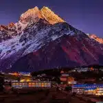 Night view of Namche Bazer 3440m - Get Way to mount . Everest