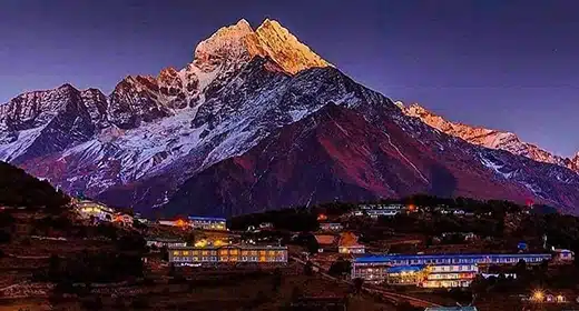 Night view of Namche Bazer 3440m - Get Way to mount . Everest