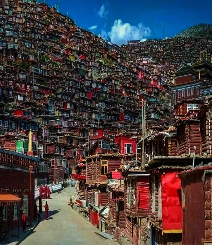 A mountain village in Tibet-awaken