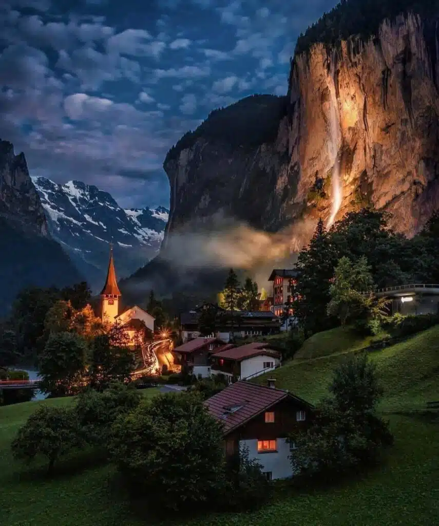 The Night in Lauterbrunnen, Switzerland-awaken