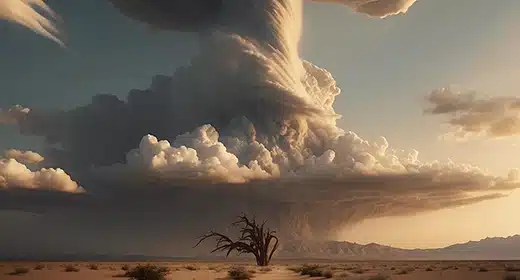 Breathtaking clouds in the Arizona desert-awaken