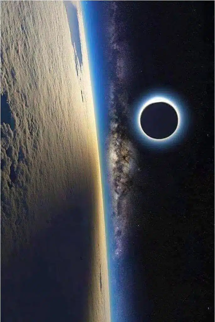 Amazing desert drive in UtahA solar eclipse as seen from the International Space Station, with our galaxy in the background.-awaken