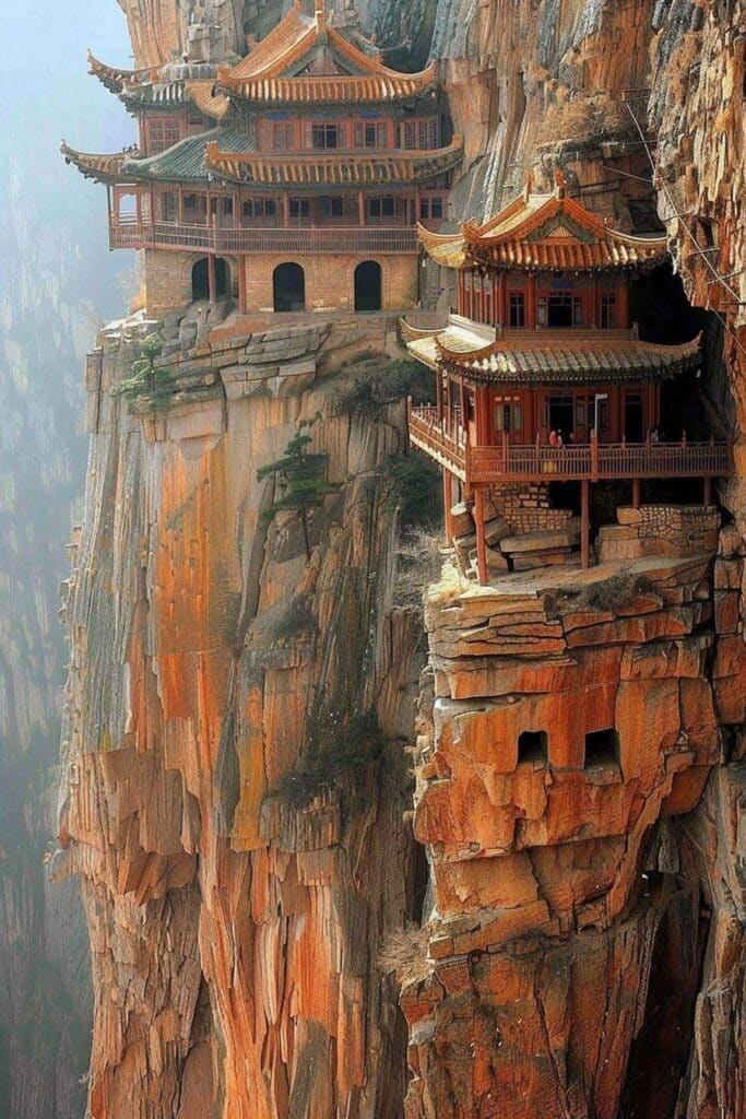 Cliffside Sanctuary: The Hanging Temple of Hengshan, A Testament to Ancient Craftsmanship ..awaken