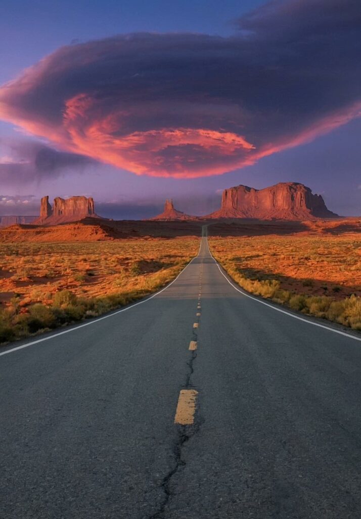 Amazing clouds over Monument Valley-awaken