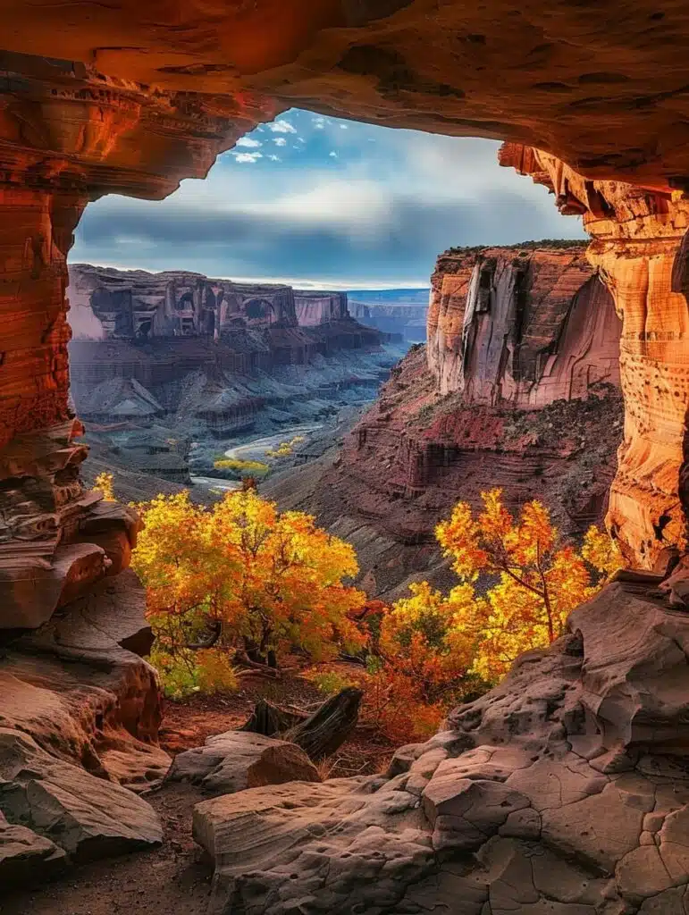  of a feature known as The Window in Arizona's Canyon de Chelly National Monument -awaken