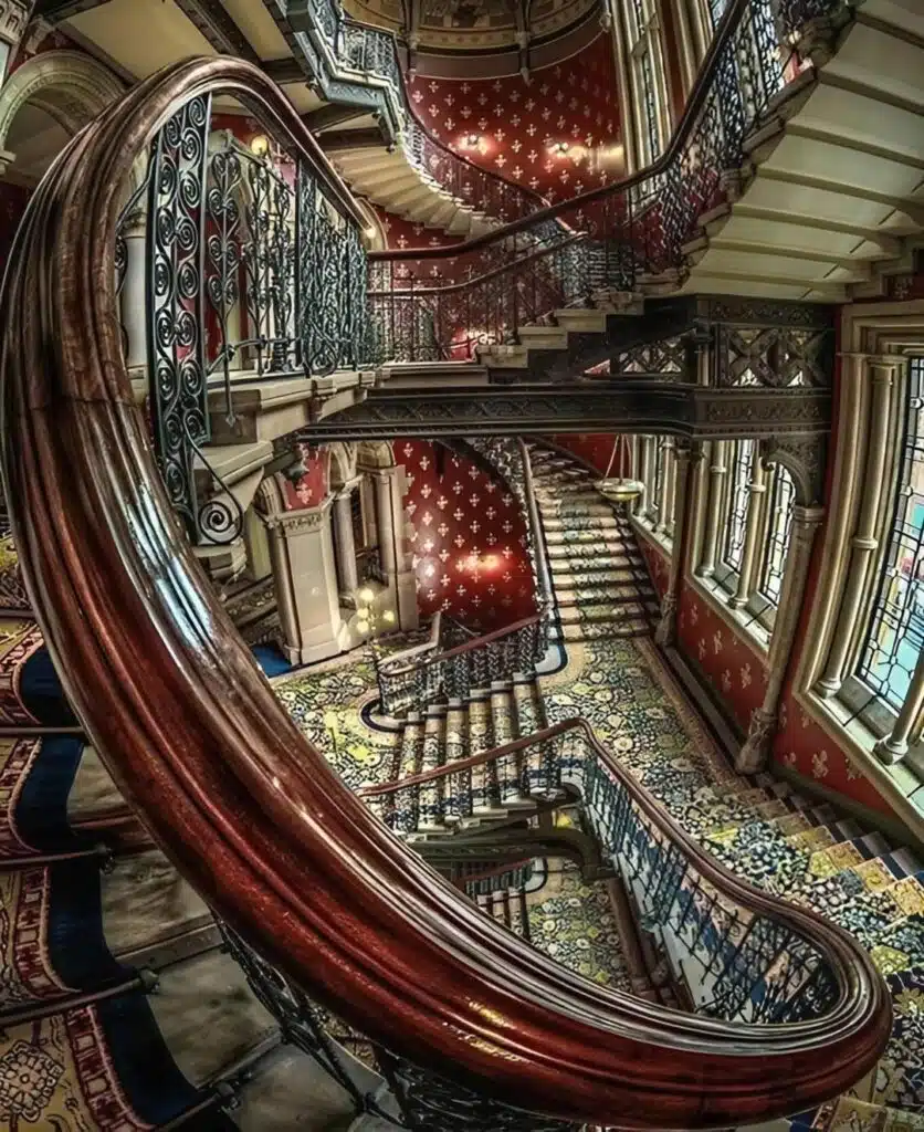 he Grand Staircase of the St. Pancras Renaissance Hotel, London.-awaken