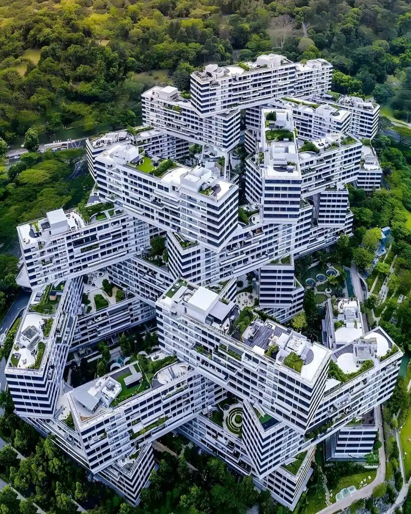 Interlace apartment building complex in Singapore.-awaken