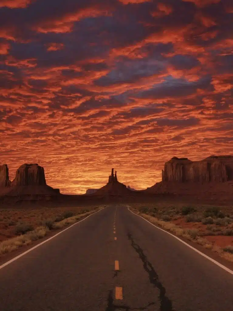 Route 163 in Monument Valley-awaken