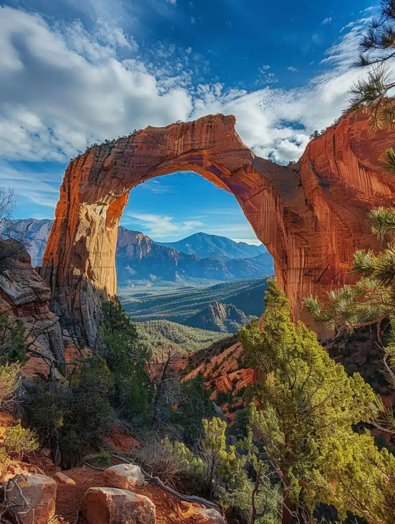 Kolob Arch in Zion National Parka-awaken