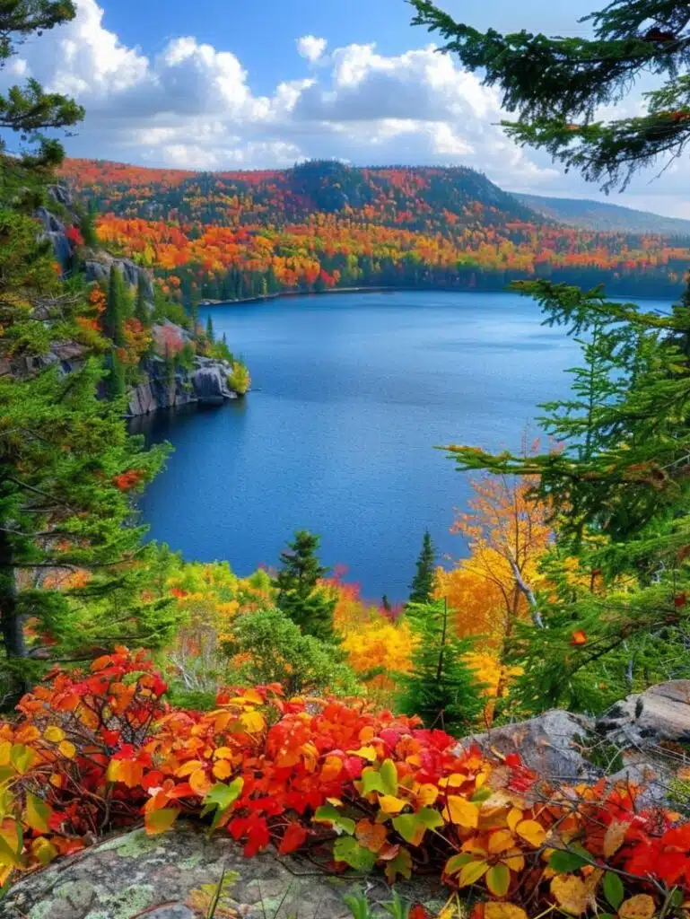 Autumn foliage in Acadia National Park, Maine -awaken