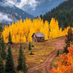 San Juan Mountain Autumn Photo - Fall Colors Picture - Cabin in the Woods-awaken