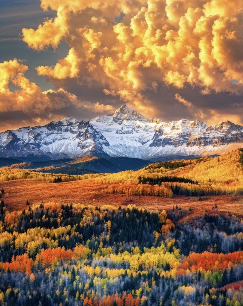 Amazing Wilson Peak mountain in Colorado-awaken