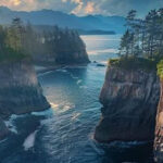 Olympic Mountains from Cape Flattery, Washington-awaken