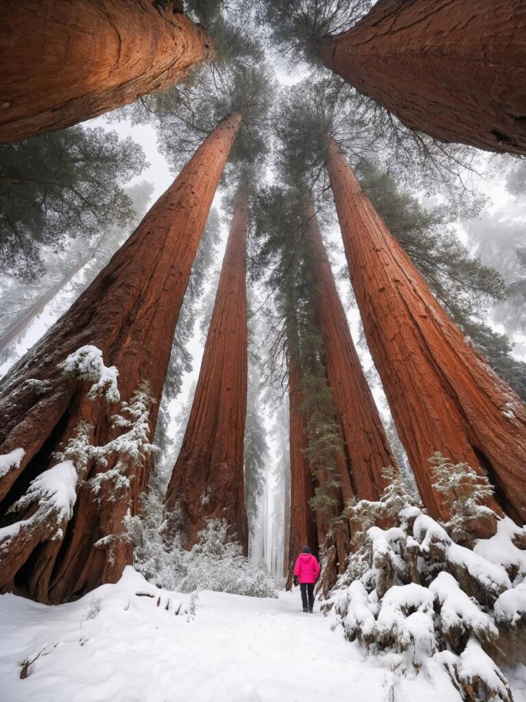 Winter wonderland in Sequoia National Park-awaken