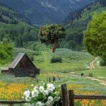 Mountain Cabbin Dolomites, Italy -awaken