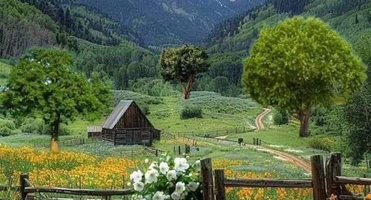 Mountain Cabbin Dolomites, Italy -awaken