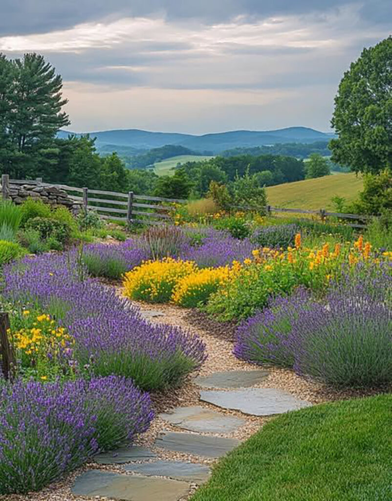 Rolling hills and flowers-awaken