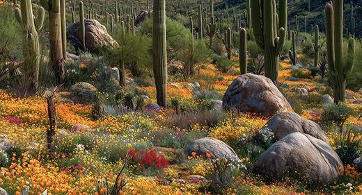 Saguaro National Park in Arizona-awaken